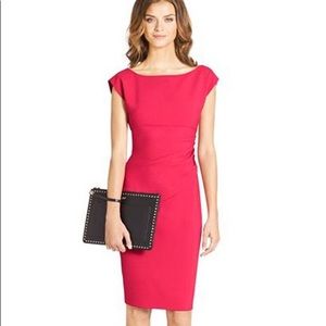 Gorgeous DVF side ruche cocktail dress
